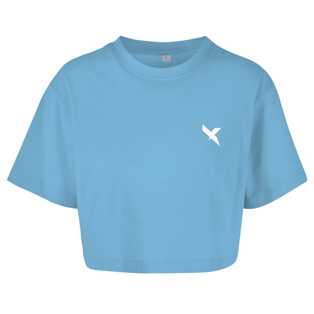 LEA OVERSIZED CROP TOP BLUE