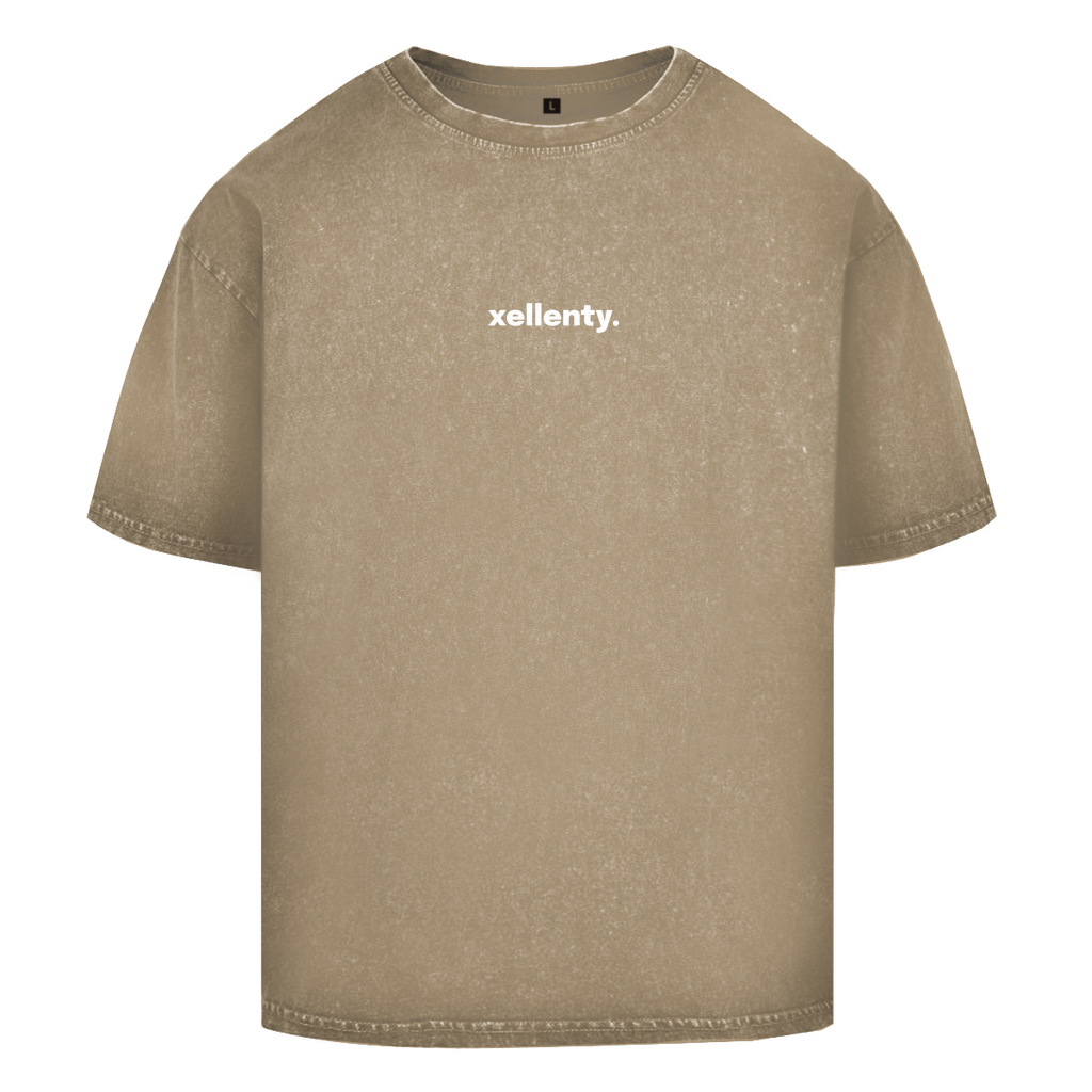 LETTERING OVERSIZED WASHED TEE BEIGE