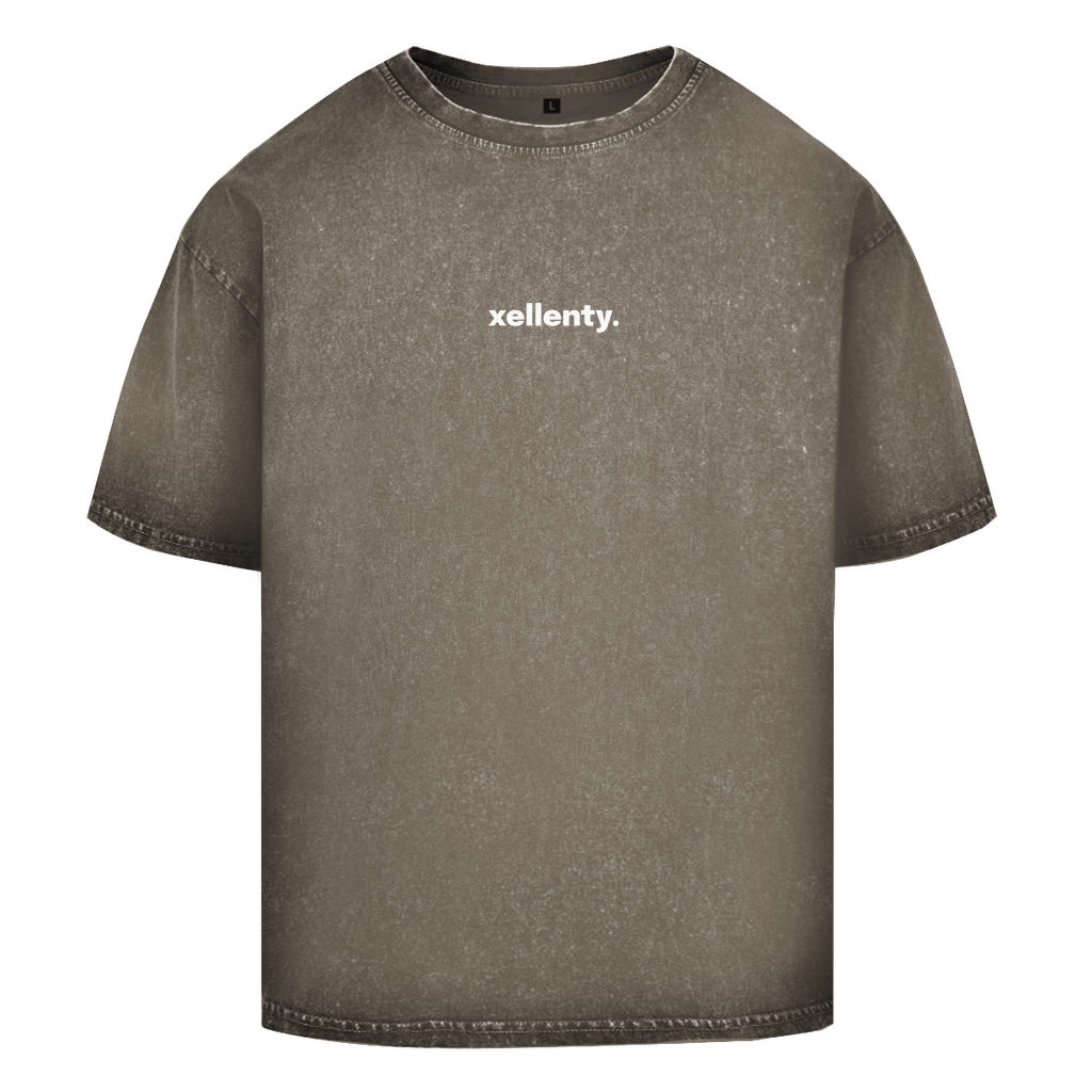 LETTERING OVERSIZED WASHED TEE DARK KHAKI