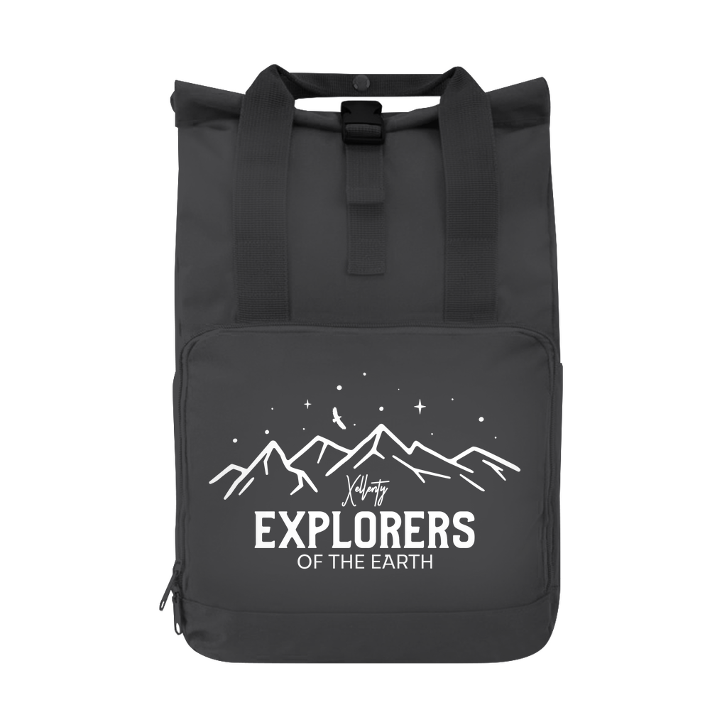 ABSTRACT ROLLTOP EXPLORERS RUCKSACK BLACK
