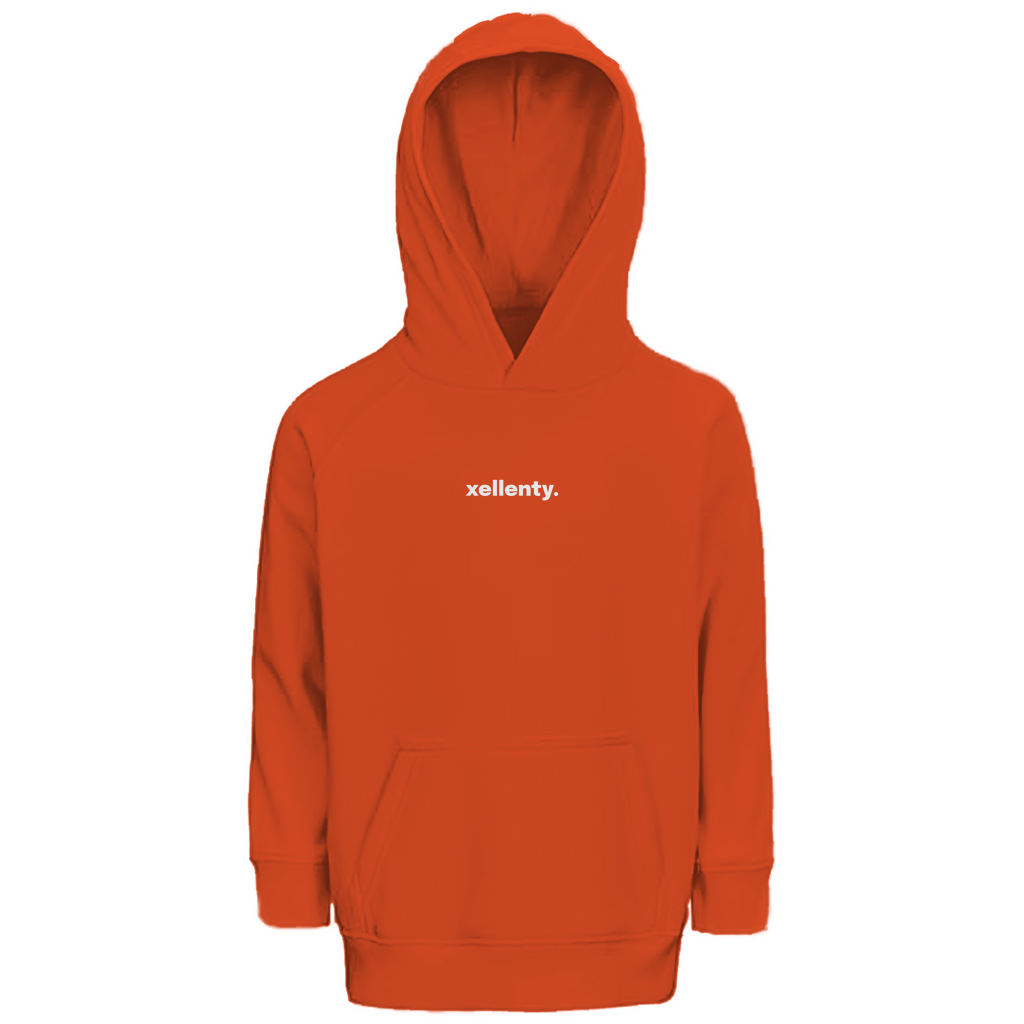 PREMIUM LETTERING BIO HOODIE BURNT ORANGE