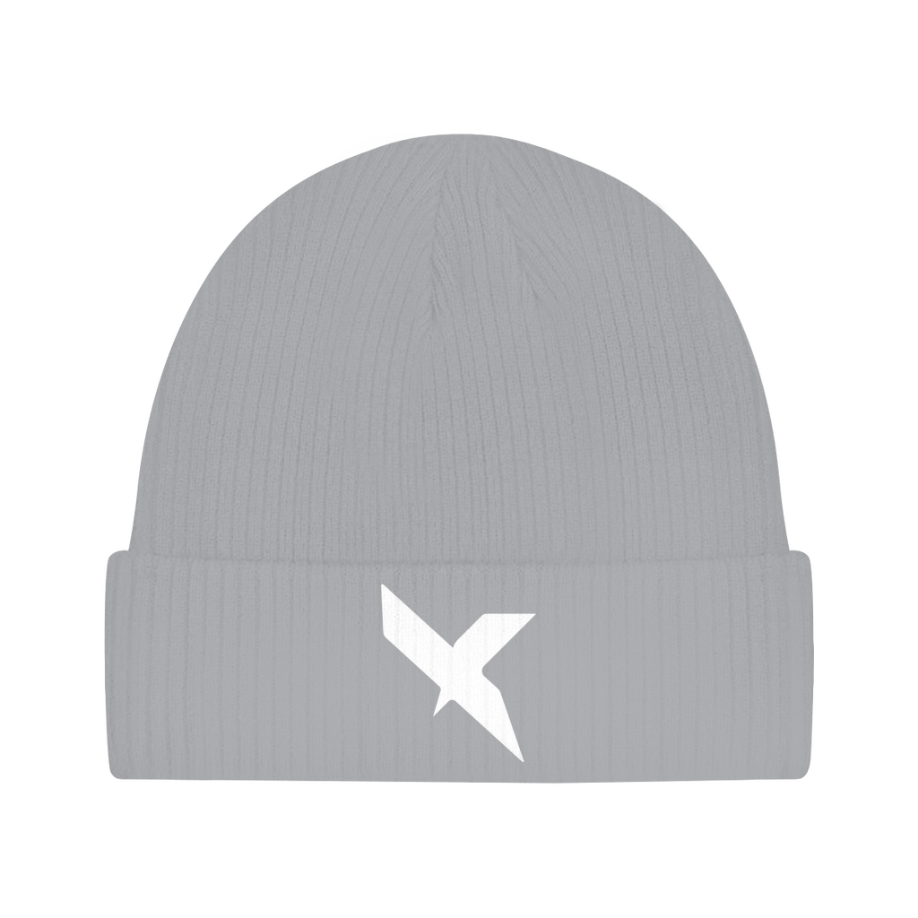 LOGO BEANIE LIGHT GREY