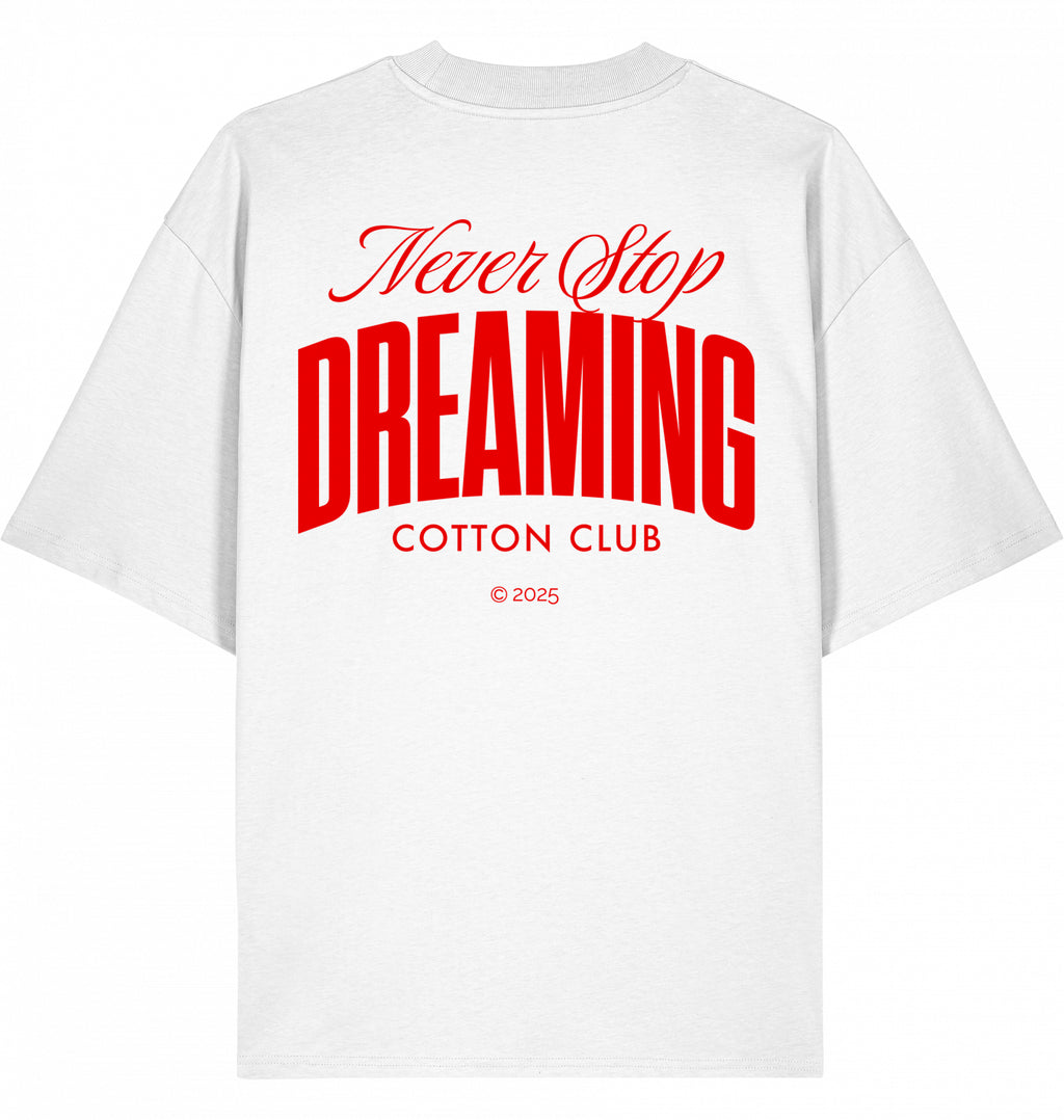 NEVER STOP DREAMING OVERSIZED BIO TEE