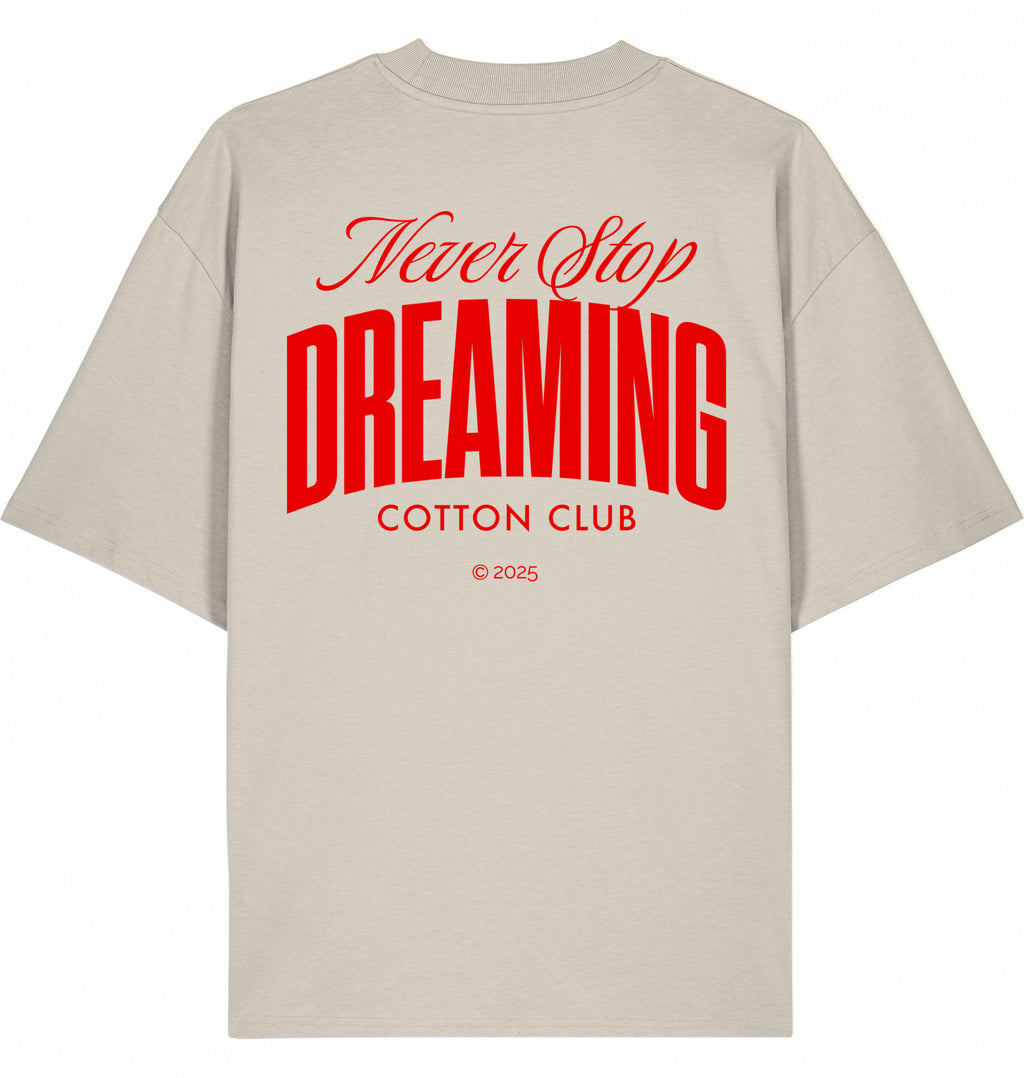 NEVER STOP DREAMING OVERSIZED BIO TEE
