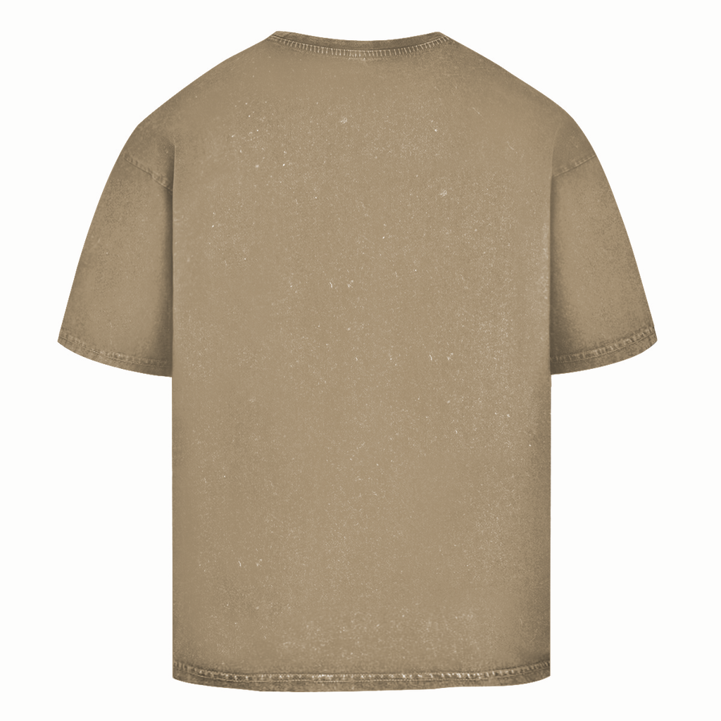 LETTERING OVERSIZED WASHED TEE  BEIGE